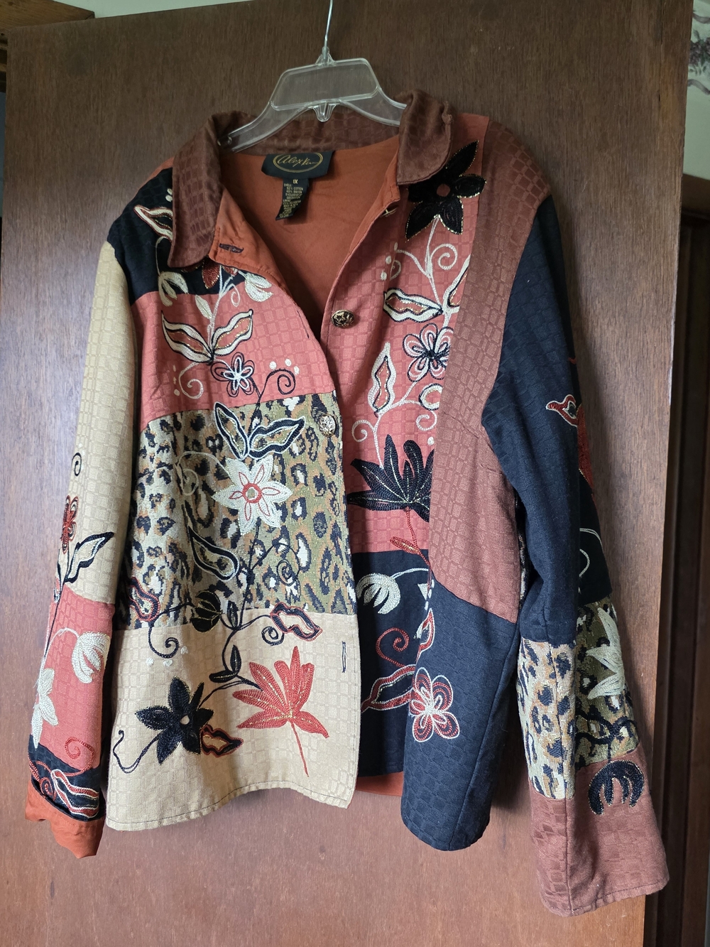 Autumn Patchwork Embroidered Jacket - Picture 3 of 6